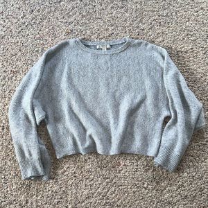 Forever 21, Grey Cropped Sweater, Size XL